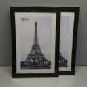 VCK 11x17 Poster Frame Set of 2 - Black, Textured Exclusive Solid Wood Picture Frames, Wall Gallery Frame
