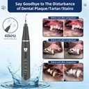 Plaque Remover for Teeth, Pet Ultrasonic Cleaner, Dog Plaque and Tartar Remover with LED Light, Dog Teeth Cleaning Dental Care Kit for Tartar and Stains, Suitable for Dogs and Cats (Black)