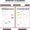2 x 2026 Planner - Weekly and Monthly Planner, January 2026 to December 2026, Spiral Bound 2026 Calendar Planner Book, Inner Pocket, Perfect for Office Home School Supplies - A5 (6.3" x 8.5"), Burgundy