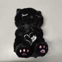 KOPHINYE Breathing Cat Stuffed Animal, 11inch Black Cat Plush Soothing Stuffed Animal with Calming Music, Lights, Soft Breathing Sleeping Plush for Kids, Adult (3-Levels Mode & Volume)