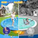 127inch Extra Large Non-Slip Splash Pad Sprinkler for Kid and Dog, Toddler Outdoor Toys for Ages 3-12 Boys Girls, Kiddie Dog Pool, Summer Outdoor Water Kids Toys, Parent Games, Backyard, Lawn
