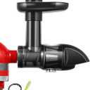 Masticating Juicer Attachment for All Kitchen Aid Stand Mixers, Cold Press Accessories for Fruits & Vegetables, Easy to Clean Slow Juicing Parts, Machine not Included, Black