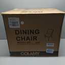 COLAMY Upholstered Dining Chairs Set of 4, Modern Fabric Dining Room Kitchen Side Chair with Padded Seat and Wood Legs for Restaurant/Cafe, Beige