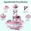 Slendor 12x15 Inch 5 in 1 Swing Away Heat Press Machine for T Shirts