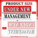 Hahafelt 2x4 Feet Under New Management Banner Sign with 6 Grommets Weatherproof Polyester Vinyl Hanging Banner for Outdoor Indoor Business Industrial Store Yard Signs