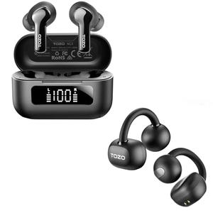 TOZO NC3 Hybrid Active Noise Cancelling Wireless Earbuds OpenEarRing True Open Ear Headphones