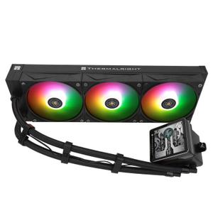 Thermalright Grand Vision 360 ARGB Black CPU Water Cooler with 3 PWM Fans with 2150RPM,IPS LCD Screen with 480x480 Resolution,Liquid CPU Cooler for AM5;Intel LGA1700/1851,3.4-inch LCD Display