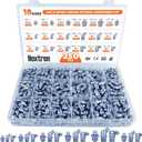 250PCS Grease Fittings Assortment, 18 Essential Sizes SAE & Metric Zerk Grease Fittings Kit Includes UNF NPT 1/4" 1/8" M6 M8 M10, Straight 45 90 Degree for Grease Guns