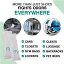 Shoe Deodorizer with Zeolites 2-Pack - Odor Eliminator, Air Freshener, Smell Absorber, Sneakers, Gym Bags, Soccer Cleats, Closets, Pet Area, Reusable - Shoe Deodorant