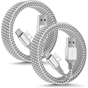 SwaggWood Car Carplay for iPhone 17/16/15 Charger Cord 2Pack [3FT+6FT] Charging Cord,USB A to USB C Charging Cable for CarPlay USBC Cord for iPad Pro 12.9/11, Air 5th/4th Gen