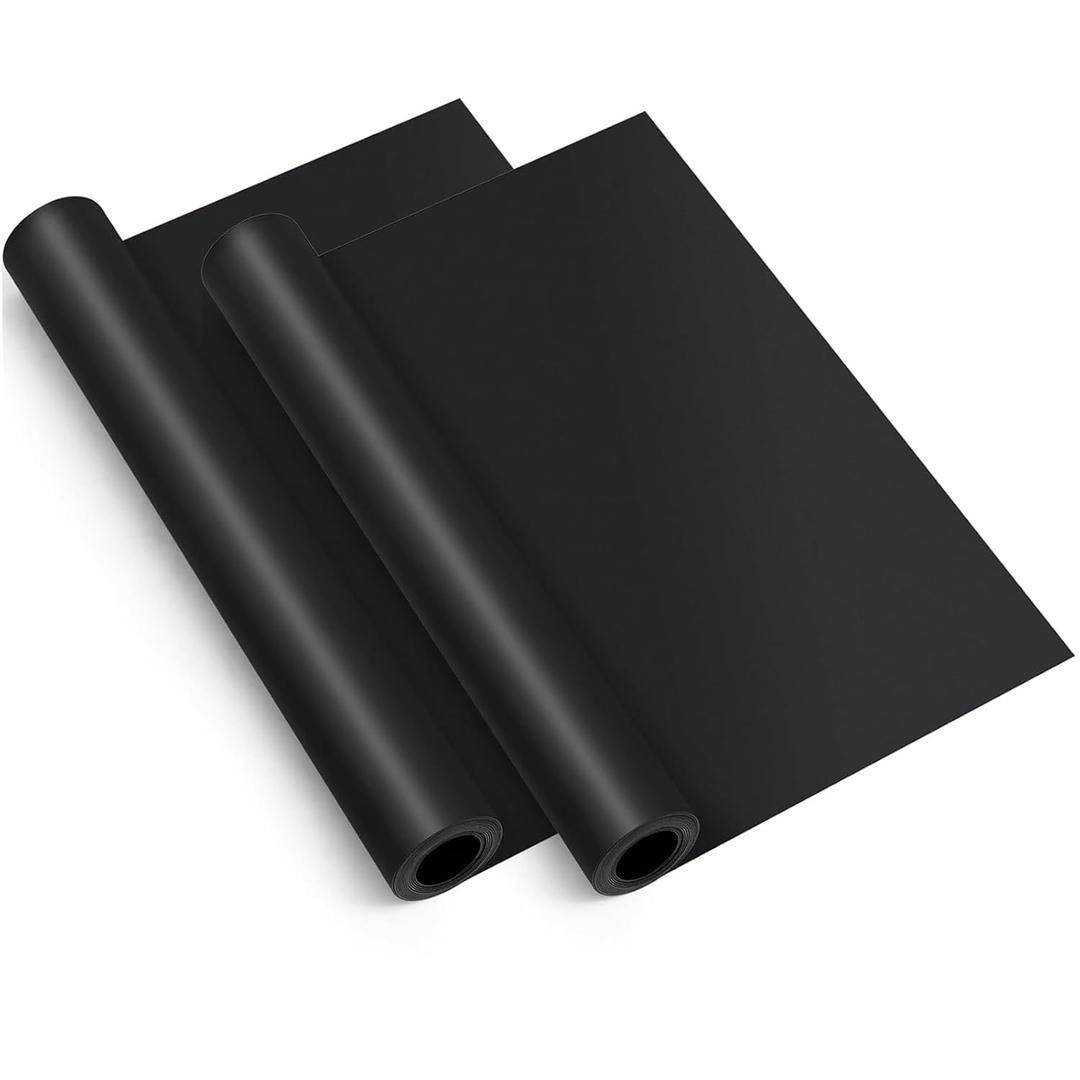 1Pcs/2Pcs Magnetic Sheets 0.98x3.28FT, 0.002FT Thick Non Adhesive Magnet Sheet for Crafts, Black