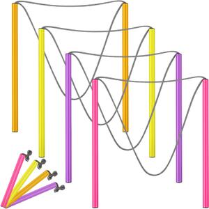 8 Pieces Giant Bubble Wands Big Bubble Wands for Kids Outdoors Toy for Birthday, Outdoor Activities, Party Favors, Solution Not Included (Attractive Color,Classic)