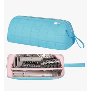 Hair Tools Travel Bag Organizer for Dyson Airwrap Case Holder Shark Hair Dryer Flex Style Airstraight Brush Revlon Attachments Carrying Case Flat Curling Iron Bags (Teal)