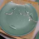 Dinnerware Sets, 12-Piece Plates and Bowls Set for 4, Dishes Set for Home Restaurant,  Green