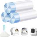 Cat Litter Bags 60 Count, 26.37"X15.74",Tear-Resistant Litter Box Liners,Automotic Litter Box Waste Bags,Thick Heavy Duty Drawstring Replacement Cat Box Liners Kitty Liter Bags for Cat Poop