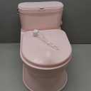 2-in-1 Toddler Potty Training Toilet - Larger Potty Chair & Detachable Training Seat for Boys & Girls Ages 1-3 with Flushing Sound, Wipes Storage, Toilet Paper Holder (Pink)