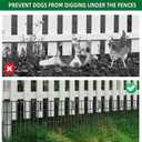 25 Panels Garden Fencing Animal Barrier, 17in (H) X 27ft (L) No Dig Dog Fence, 1.25 in Gap Fence Border for Dogs Rabbits, Rustproof Metal Decorative Fences Blocker for Outdoor, Yard, Patio