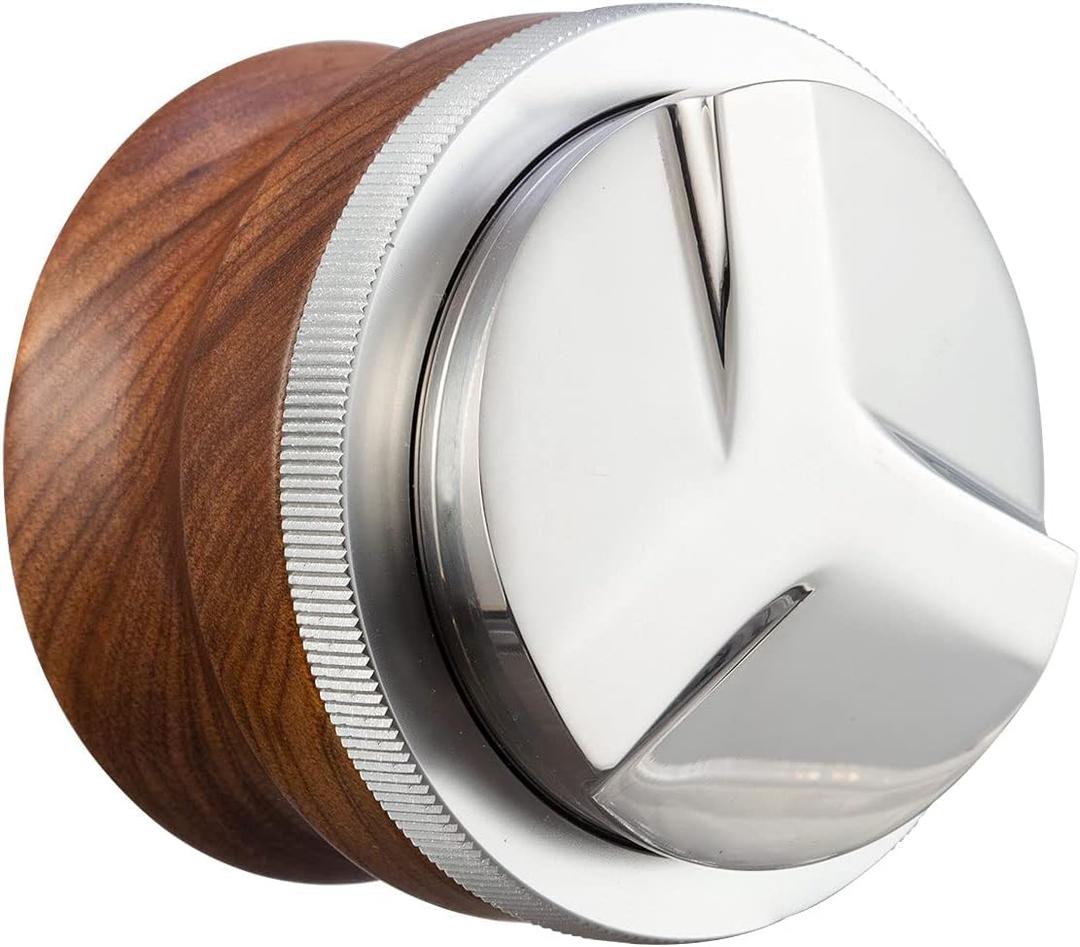 GURUDAR 58mm Coffee Distributor, Espresso Distribution Tool, Adjustable Depth Espresso Tamper Leveler with Walnut Wood Handle Fits for 58mm Breville Gaggia E61 Portafilter