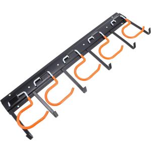 Gadpiparty Garage Tool Organizer Set Metal Plastic Hooks Wall Mount Broom Rack Random Color, 3 Pack