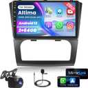 Roinvou [2G+64G] Car Radio for Nissan Altima (Auto A/C) 2008-2012 with Wireless Carplay/Android Auto, 9 Inch Android 13 IPS Touch Screen Car Stereo, Bluetooth, GPS Navi, WiFi, 28UI, DSP+Backup Camera