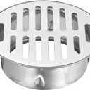 uxcell Floor Drain Cover, 4.8 Inch Stainless Steel Anti Blocking Drain Cover for Outdoor Bathroom Kitchen, 98 Flat Mouth
