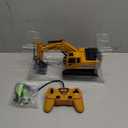 Remote Control Excavator Toys for Boys, RC Excavator Toy for Boys 3 4 5 6 7 8 Year Old Kids Christmas Birthday GiftRC Digger Truck Construction Vehicles with Metal Shovel & Light