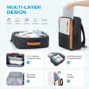 Travel Laptop Backpack, Large Work Bag for Women Men, Carry On Luggage Suitcase Airline Approved Personal Item Backpack, 17" Waterproof Computer Bag for College Hiking Weekender Essentials