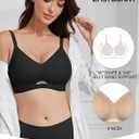 Wireless Bras for Women No Underwire Seamless Buttery Bralettes Smoothing Women's Bras Full Coverage Shapedly Bra (XXXL)