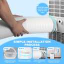 5.9/6 Inch Portable AC Air Conditioner Hose Anti-Clockwise Thread & Length up to 80" Support Counter-Clockwise Thread, AC Hose Compatible with Haier, LG, Delonghi and More (6" Hose- Anti Clockwise)