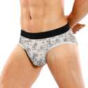 Men's Underwear Briefs Comfort Soft Stretch Classic Fit Briefs with Contour Pouch (White, XL)