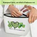 Peace Love St Patrick's Day Cosmetic Pouch with Zipper Irish Blessing Shamrock Make up Bags Saint Patricks Party Favors Small Travel Organizer for St Patricks Day Gifts for Women Friends YT0072