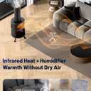 DR. INFRARED HEATER DR-991 Portable Electric Fireplace Space Heater w/Humidifier & Remote, Infrared Heat, 3D Flame Effect, Timer, Quiet, 1500W, ETL Listed, Freestanding, LED Display