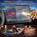 Screen Protector For Tesla Model Y Juniper Accessories 2025 2026/For Tesla Model 3 Highland Accessories 2024 2025 2026 [No Glare/Anti-Fingerprint] 15.4" 8" Glass Protector Matte