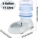 Pet Water Dispenser Station for Large Dogs and Cats,3 Gallon/11L Gravity Automatic Feeder, Cat Dog Water Fountain, Dog Water Bowl Dispenser,Large Breed Dog Drinking Fountain