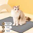 Extra Large Premium Cat Litter Mat, Cat Litter Trapping Mat, Non-Slip Scatter Control Trapping Mat for Litter Box, Easy to Clean Litter Pad, Scatter Control Mat(34x22 Inches - Gray)
