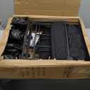 ALIMORDEN Foldable Canopy Wagon Garden Cart, Heavy Duty Outdoor Utility Collapsible Tool Cart with Removable Canopy and Big Wheels, Black