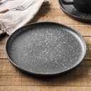 Stone Lain Stoneware Dish Set, 4 Salad Plates, Tom - Black and White
