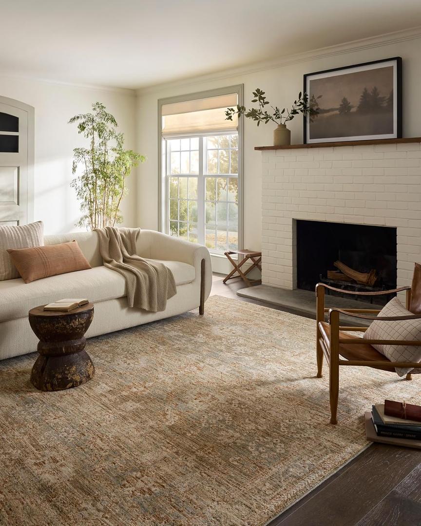 Loloi Magnolia Home by Joanna Gaines Junie Collection JUE-03 Spice/Multi 11'-6" x 15'-7", .38" Pile Height, Area Rug