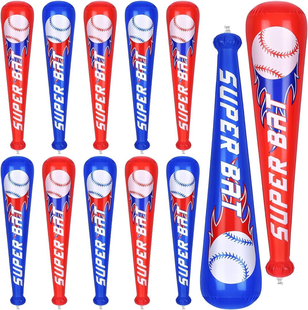 durony 12 Pieces Baseball Bat Inflates 22 Inch Inflatable Baseball Inflates, Baseball Party Supplies, Sports Theme Toy, Birthday Party Decorations durony 12 Pieces Baseball Bat Inflates 22 Inch Inflatable Baseball Inflates, Baseball Party Supplies, Sports Theme Toy, Birthday Party Decorations