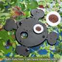 2 x Abizoo Halloween Aquarium Floating Plant Barrier, Fish Tank Feeding Ring Black Skull Shape Betta Fish Feeding Ring for Aquarium Decoration Keeps Tank Clean