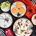 Spider Webs Halloween Party Supplies - Featuring Skull & Spider Themes, All-inclusive Wicked Web Paper Plates and Napkins. Ideal for Halloween Party Decorations, Serve 50 Guests.