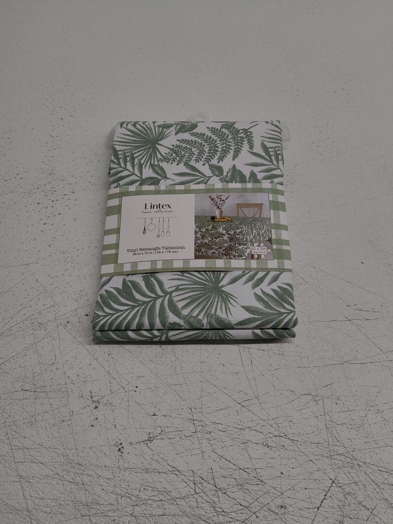 Lintex Home Collection Rectangle Ferns Vinyl Tablecloth measuring 52 x 70 inches. Lintex Home Collection Rectangle Ferns Vinyl Tablecloth measuring 52 x 70 inches.
