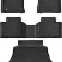 Auxko All Weather Floor Mats Cargo Mat Fit for Toyota Camry 2025 2026 Include Hybrid LE/SE/XLE/XSE TPE Liners Camry Accessories All Season Guard Odorless Anti-Slip Floor Mats Cargo Liner Black