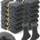 Henoyso 12 Pairs Thermal Socks Bulk Warm Winter for Homeless (M)