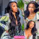 Body Wave Lace Front Wigs Human Hair Pre Plucked 13x4 Lace Frontal Wigs Human Hair for Black Women 180% Density Brazilian Glueless Wigs Human Hair 26 Inch
