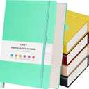 OFFIGIFT 5 Pack College Ruled Notebook, 312 Numbered Pages Thick Notebooks Bulk, 100gsm No Bleed Paper Hardcover Leather Journal, Lined Journal Notebook Set for Women Men School Office, A5, Multicolor