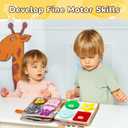 Giraffe Busy Book for Toddlers 1-3,Montessori Toys Toddler Busy Board for 1 Year Old, Felt Quiet Book Sensory Learning Activity Books, Airplane Car Travel Toys, Gifts for Boys Girls 1+