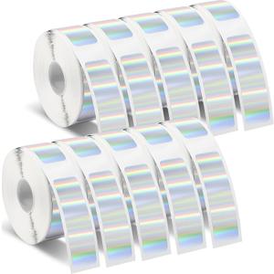 Gersoniel 1600 Pcs Label Tapes Compatible with D30 Label Printer Laminated Labeling Stickers Thermal Labels for Home Office