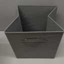 Amazon Basics Collapsible Fabric Storage Cube Bins Organizer with Handles for Organizing, Sturdy, Gray, 13 x 13 x 13 inch, 6-Pack