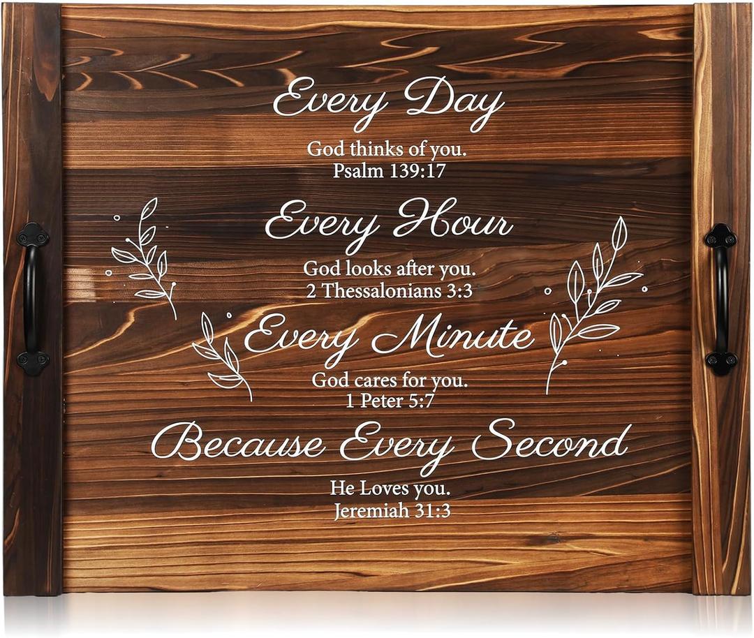 Patelai Noodle Board Stove Wooden Cover Stove Top Cutting Board with Handles 27.5 X 21.6 Inches Sink Cover for Electric Gas Burners Kitchen Counter Space(Christian Style)